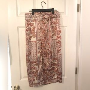 Lulu’s paisley midi wrap skirt